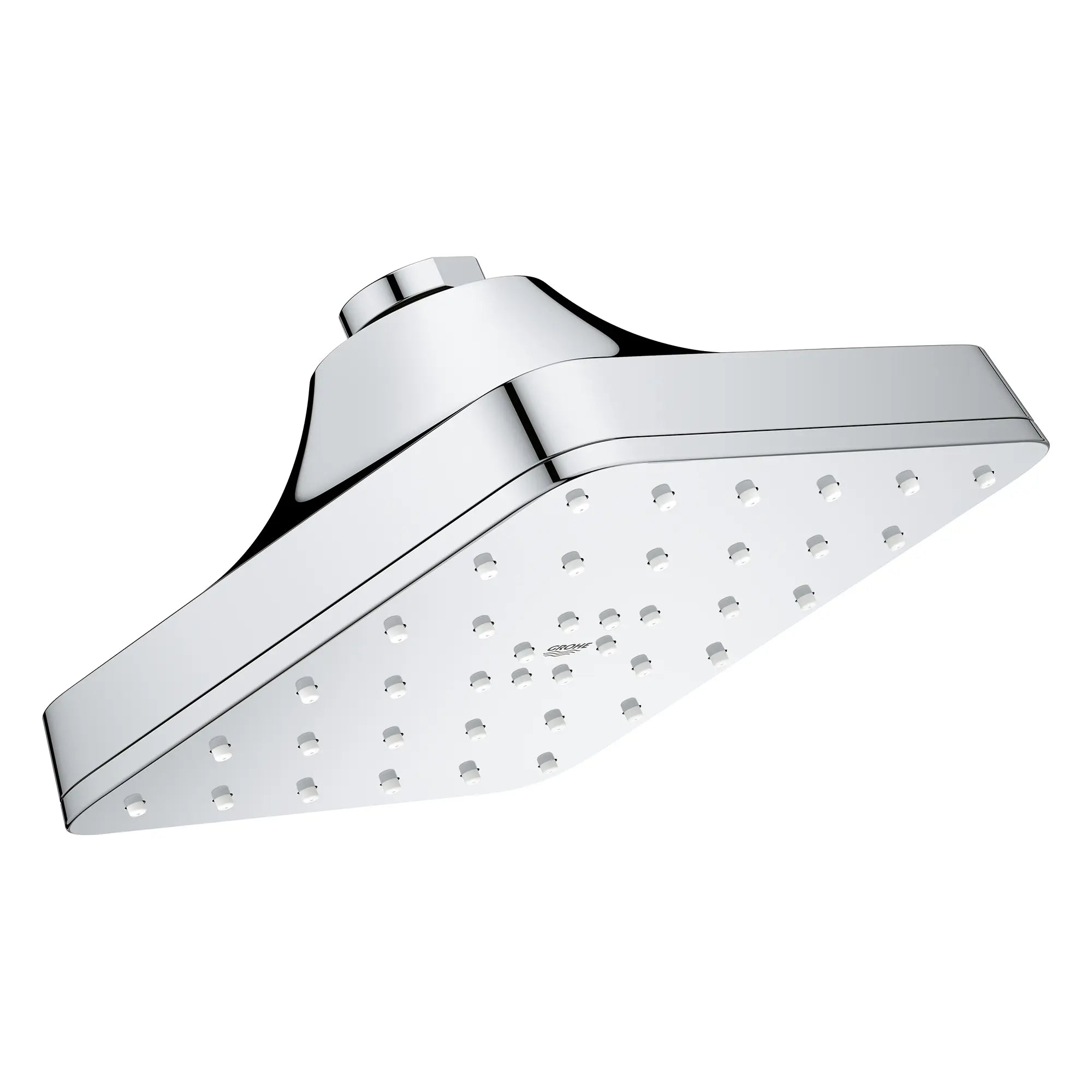 Euphoria 140 with AquaBooster Square Single Spray Shower Head 1.75 GPM (6.6L/min) // GROHE STARLIGHT CHROME // 283853_Aquabooster_SiloRight_1117180000_0002_April2026_0_CDNwebp.webp