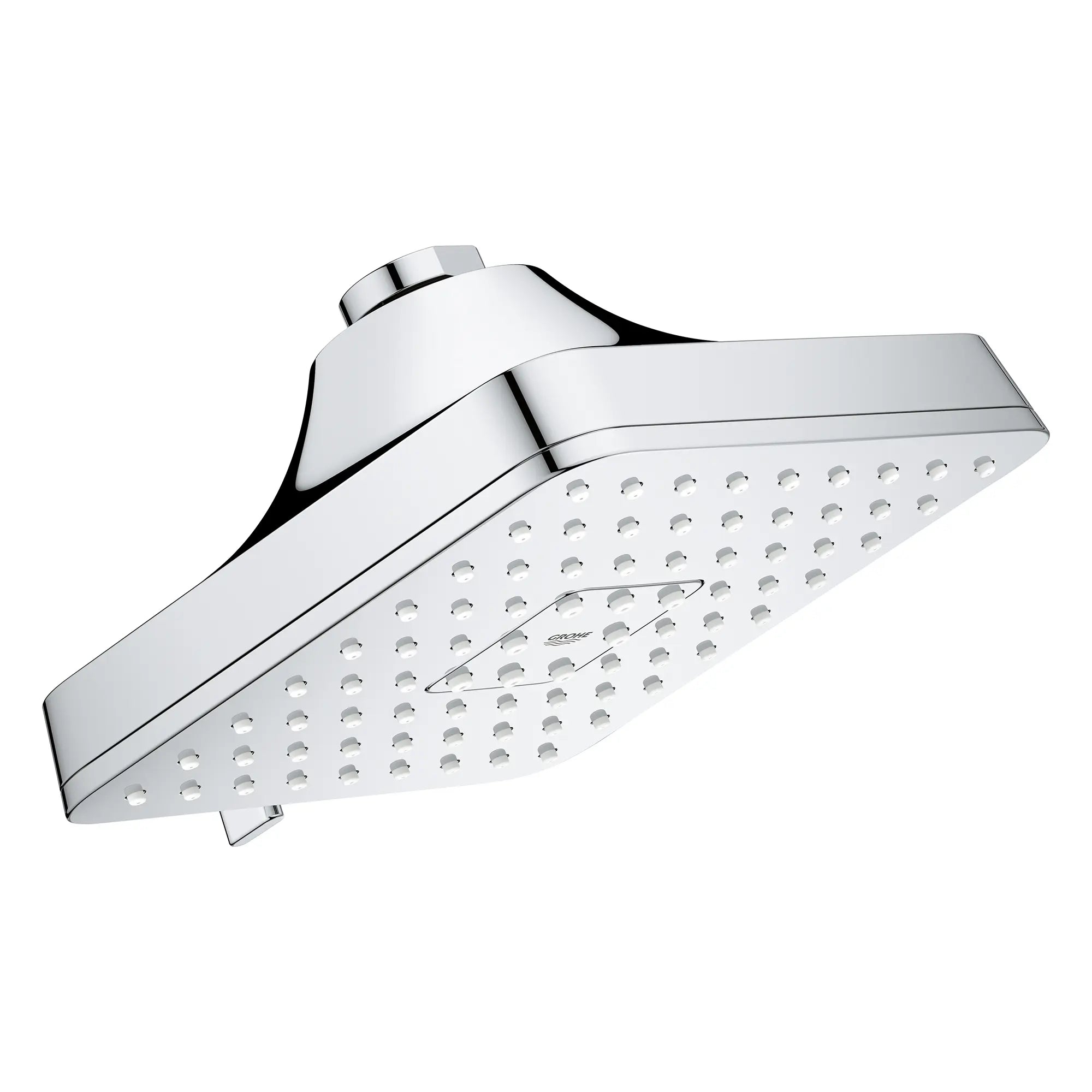 Euphoria 140 with AquaBooster Square Multi Spray Shower Head 1.75 GPM (6.6L/min) // GROHE STARLIGHT CHROME // 283858_Aquabooster_SiloRight_1117210000_0002_April2026_0_CDNwebp.webp