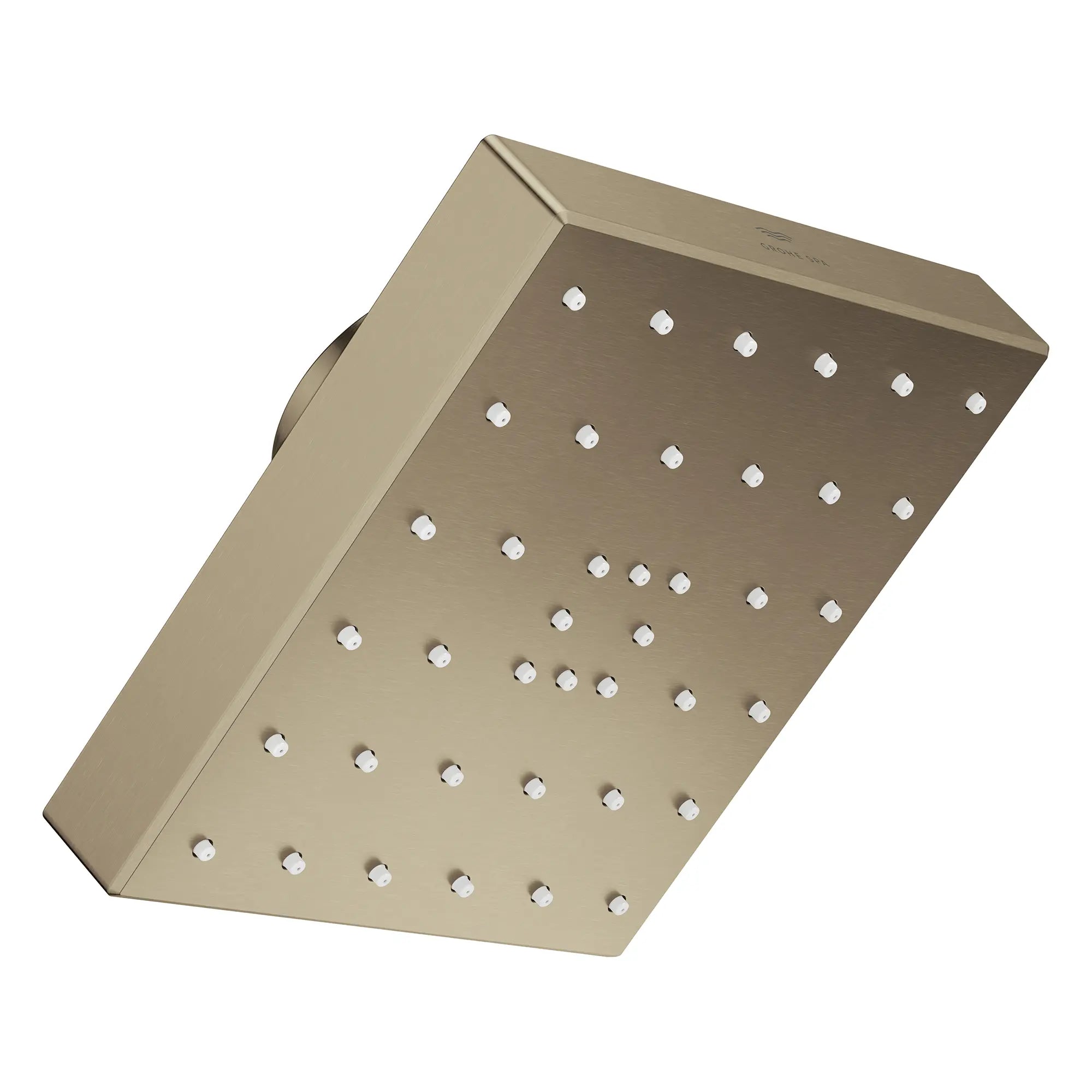 Rainshower Aqua Single Spray 5 1/2" Square Showerhead with AquaBooster 1.75 GPM (6.6 L/min) // BRUSHED NICKEL INFINITYFINISH // 283866_Aquabooster_SiloRight_SiloRight_111661EN00_111668EN00_0001_April2026_0_CDNwebp.webp