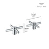 [14215DL0] Atrio Cross Handles for Bathroom Sink Faucet (Pair) - Brushed Warm Sunset