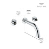 [20663GN0] Atrio 2-Handle Wall Mount Faucet without Handles, 1.2 GPM (4.5L.min) - Brushed Cool Sunrise