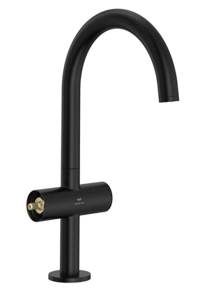[211462430] Atrio Single Hole Two-Handle L-Size Bathroom Faucet without Handles, 1.2 GPM (4.5 L/min) - Brushed Hard Graphite