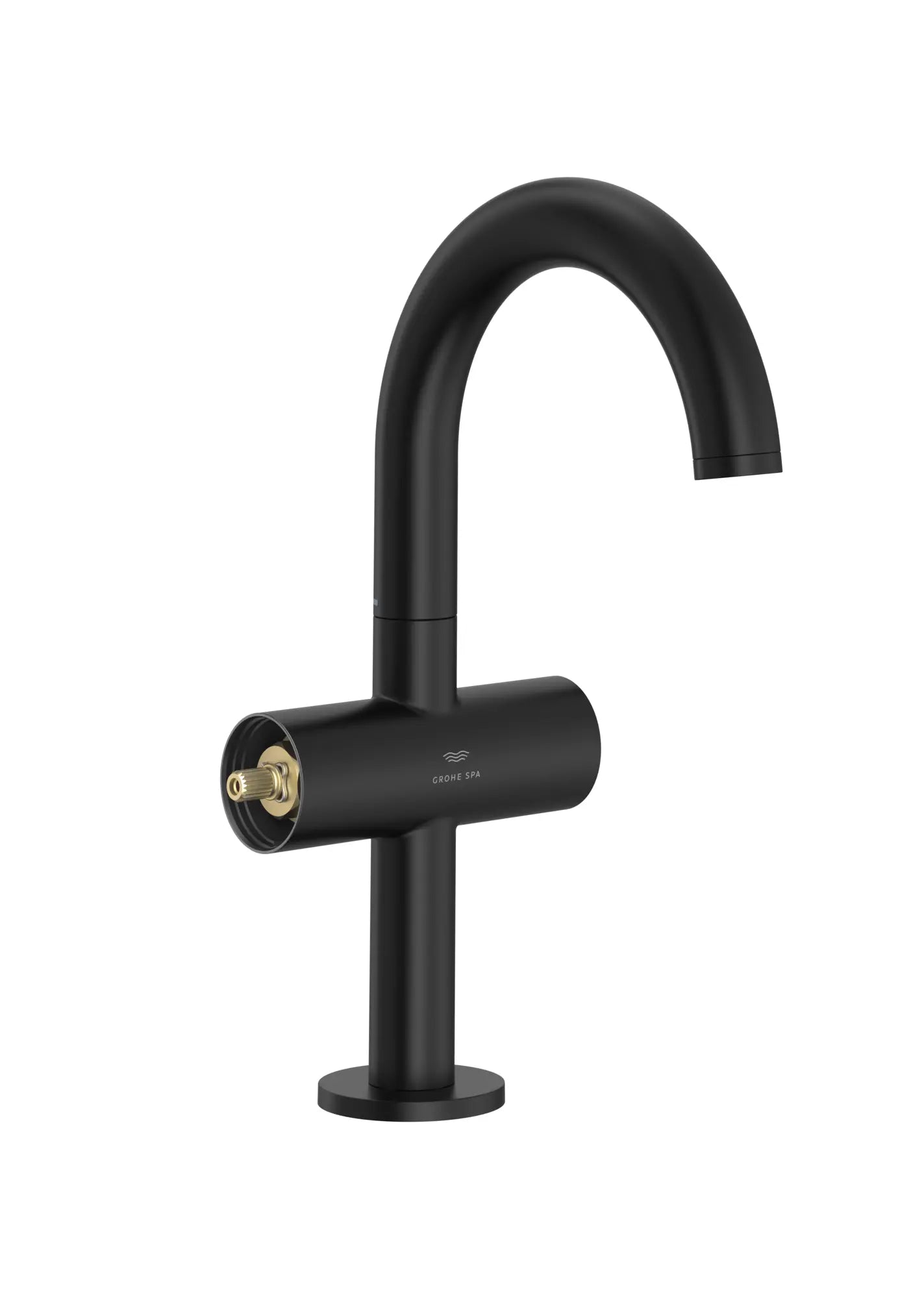 Atrio Single Hole Two-Handle M-Size Bathroom Faucet without Handles, 1.2 GPM (4.5 L/min) // MATTE BLACK // 284889_Atrio_PC_SiloRight_211482430_484582430_0002_JANUARY2026_0_CDNwebp.webp