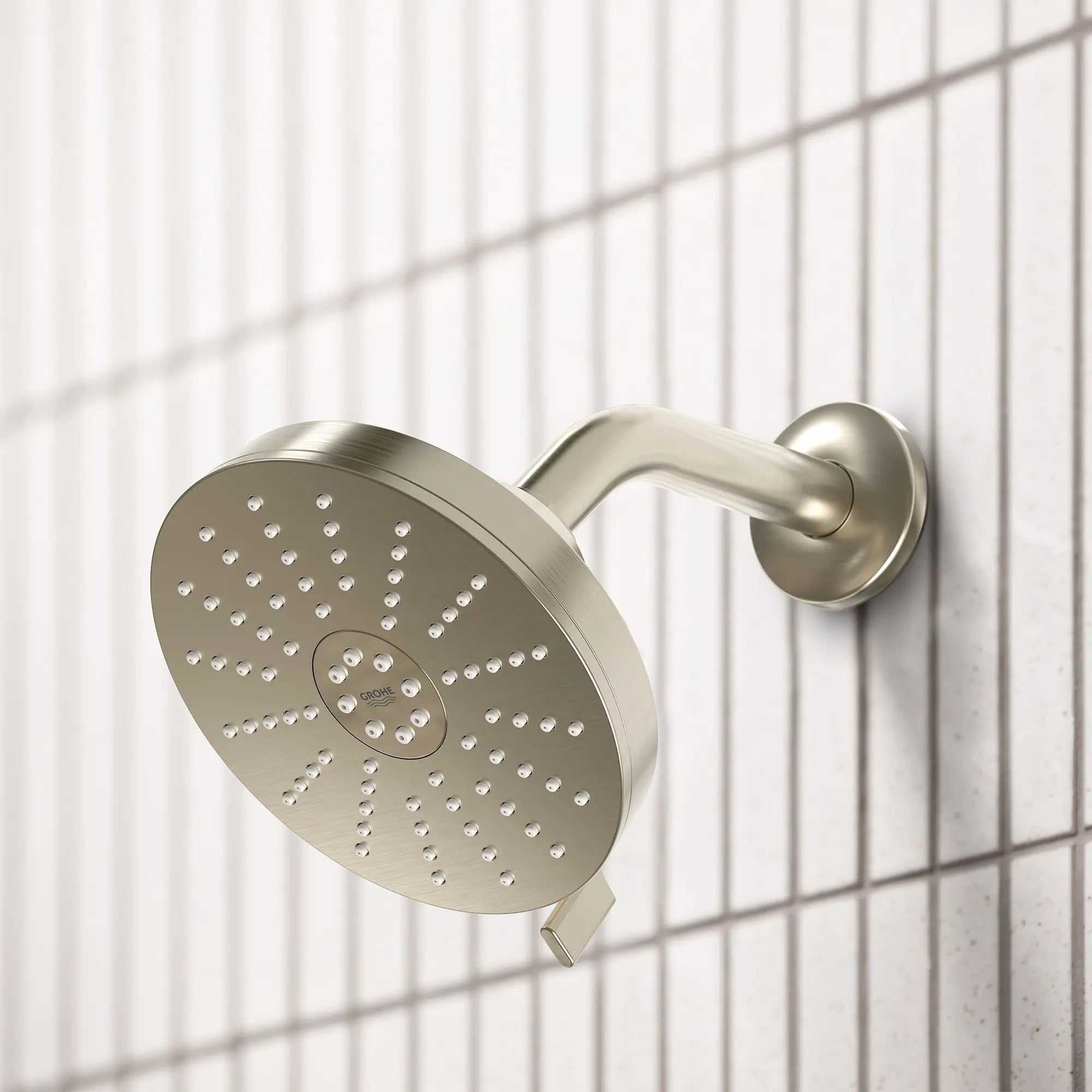 Euphoria 140 with AquaBooster Round Multi Spray Shower Head 1.75 GPM (6.6L/min) // BRUSHED NICKEL INFINITYFINISH // 287493_Aqua_Booster_EnvironmentCloseUp_111716EN00_0001_February2026_0_CDNwebp.webp