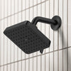 [1117212430] Euphoria 140 with AquaBooster Square Multi Spray Shower Head 1.75 GPM (6.6L/min) - Matte Black