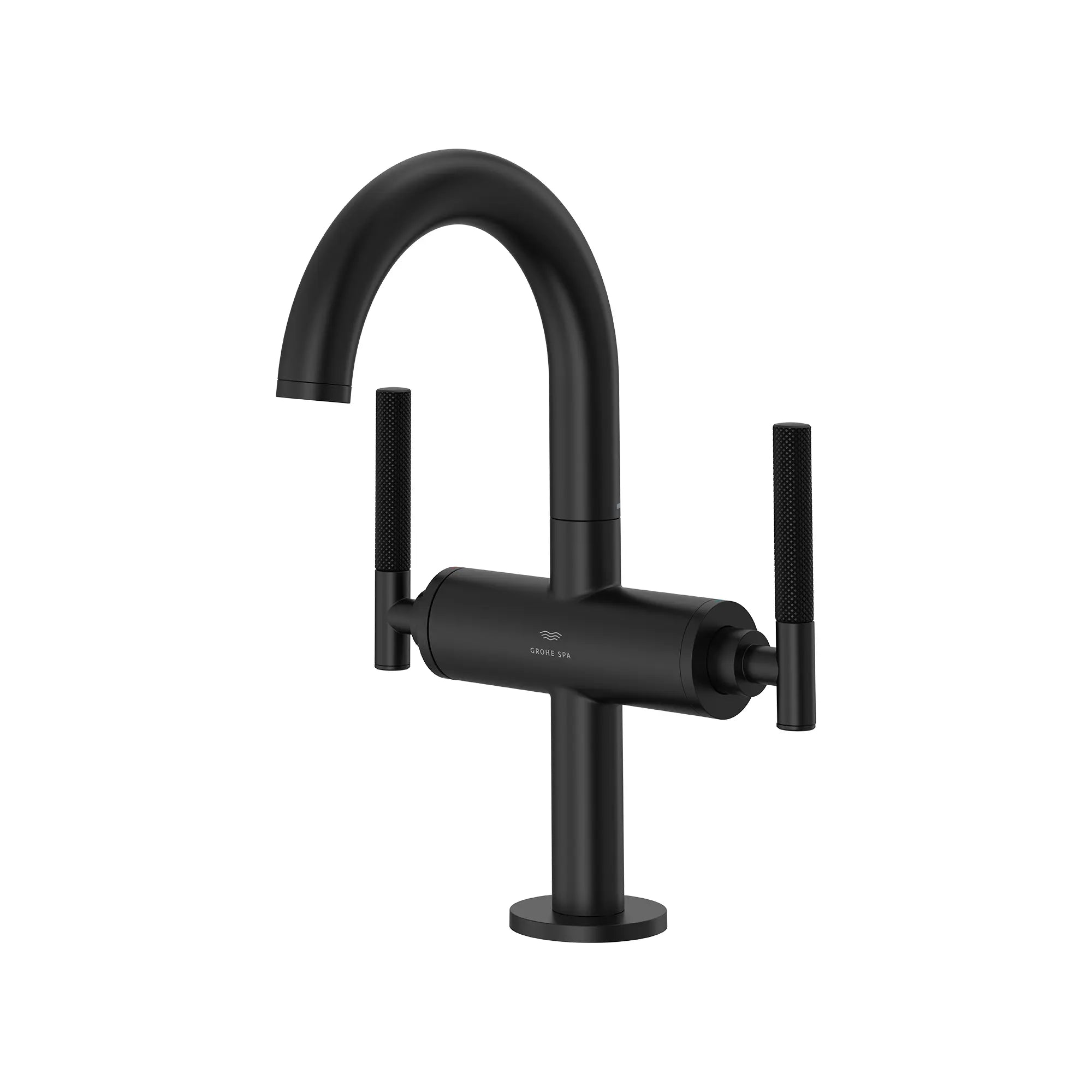 Atrio Single Hole Two-Handle M-Size Bathroom Faucet without Handles, 1.2 GPM (4.5 L/min) // MATTE BLACK // 287635_Atrio_PC_SiloLeft_211482430_486462430_0001_JANUARY2026_0_CDNwebp.webp