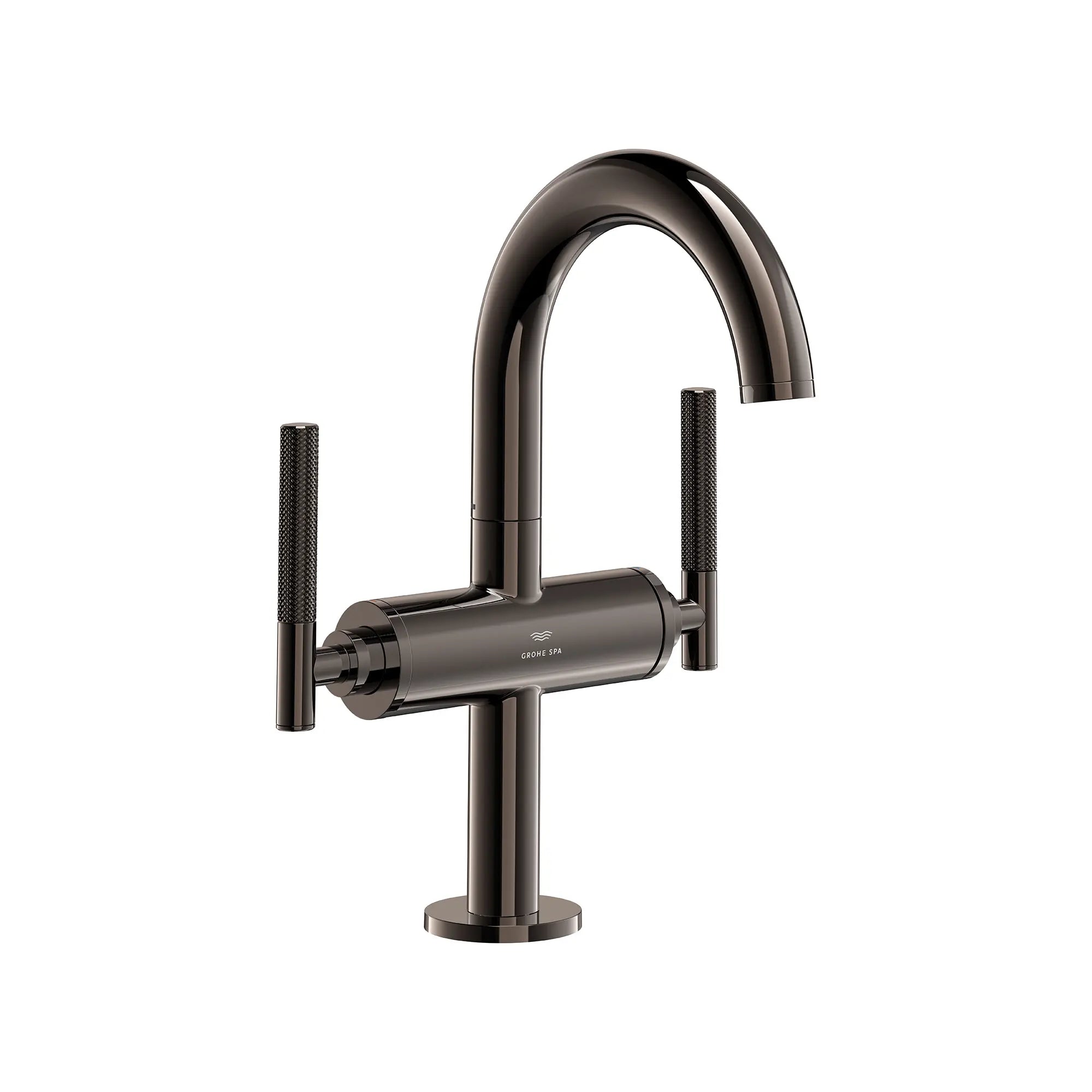Atrio Single Hole Two-Handle M-Size Bathroom Faucet without Handles, 1.2 GPM (4.5 L/min) // HARD GRAPHITE // 287649_Atrio_PC_SiloRight_21148A000_48646A000_0001_JANUARY2026-1_0_CDNwebp.webp
