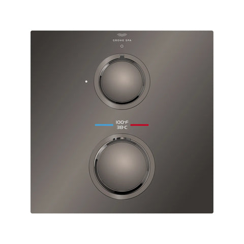 Single Function 2-Handle Thermostatic Valve Trim - Hard Graphite