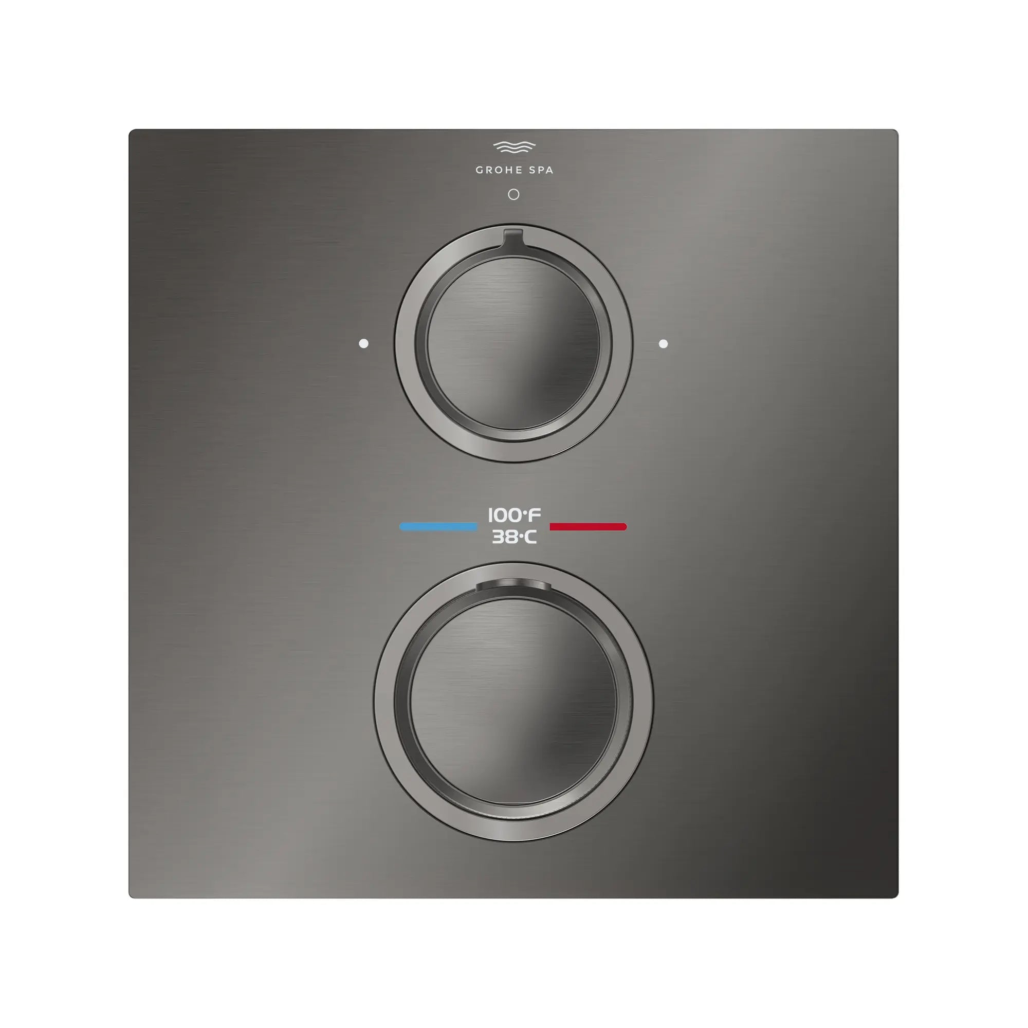 Dual Function 2-Handle Thermostatic Valve Trim // BRUSHED HARD GRAPHITE // 287712_Allure_SiloFront_29178AL00_0001_MAY2026_0_CDNwebp.webp