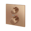 [29178DL1] Allure Dual Function 2-Handle Thermostatic Valve Trim - Brushed Cool Sunrise