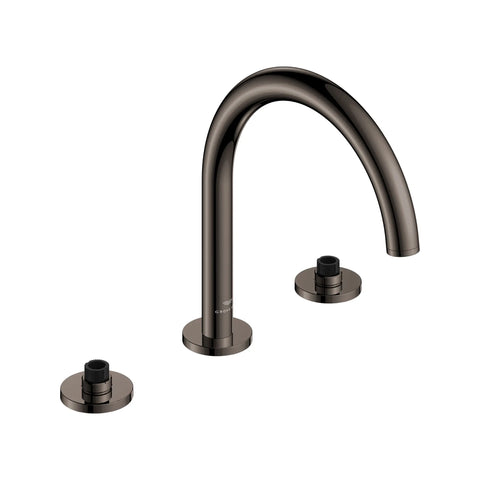 Atrio 3-Hole 2-Handle Deck Mount Roman Tub Faucet without Handles - Hard Graphite