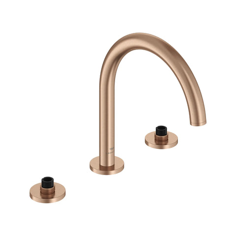 Atrio 3-Hole 2-Handle Deck Mount Roman Tub Faucet without Handles - Brushed Warm Sunset