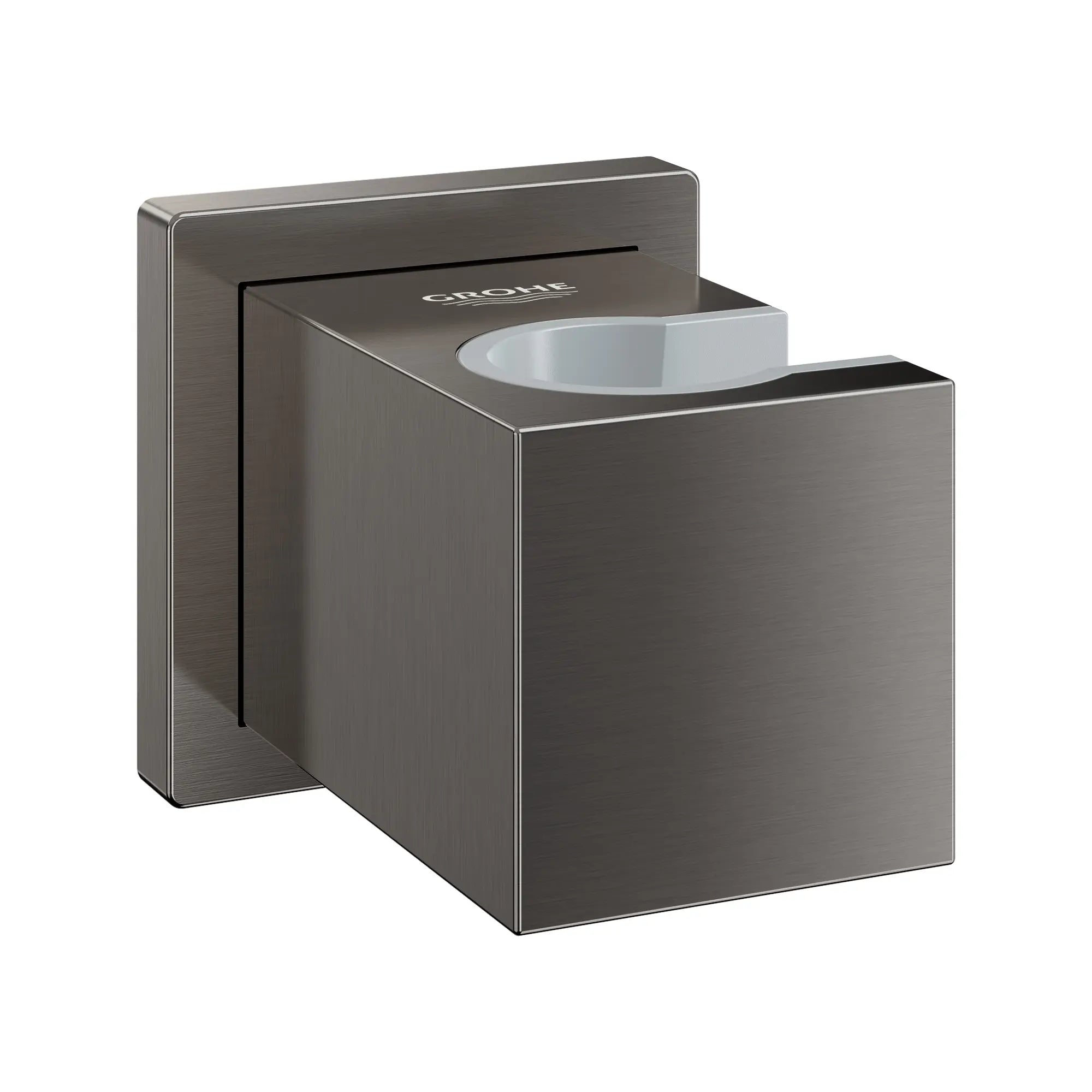 Euphoria Cube+ Handshower Holder // BRUSHED HARD GRAPHITE // 287810_Wall_Mount_SiloRight_27693AL00_0001_MAY2026_0_CDNwebp.webp