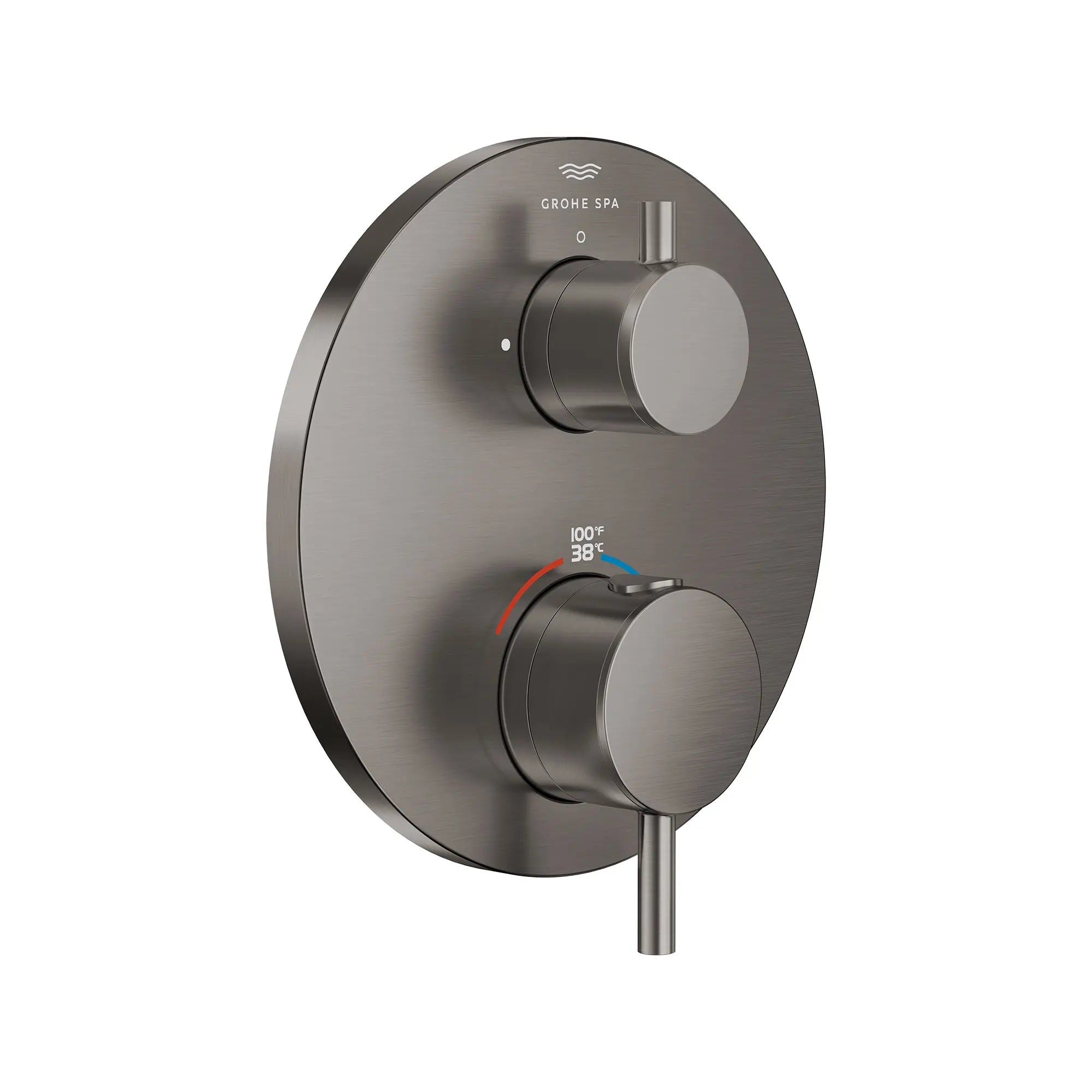 Atrio Single Function 2-Handle Thermostatic Valve Trim // BRUSHED HARD GRAPHITE // 287965_Atrio_SiloRight_24360AL00_0001_MARCH2026_0_CDNwebp.webp