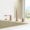 [19316DL1] Allure 4-Hole Single-Handle Deck Mount Roman Tub Faucet with 1.75 GPM (6.6 L/min) Hand Shower - Brushed Warm Sunset
