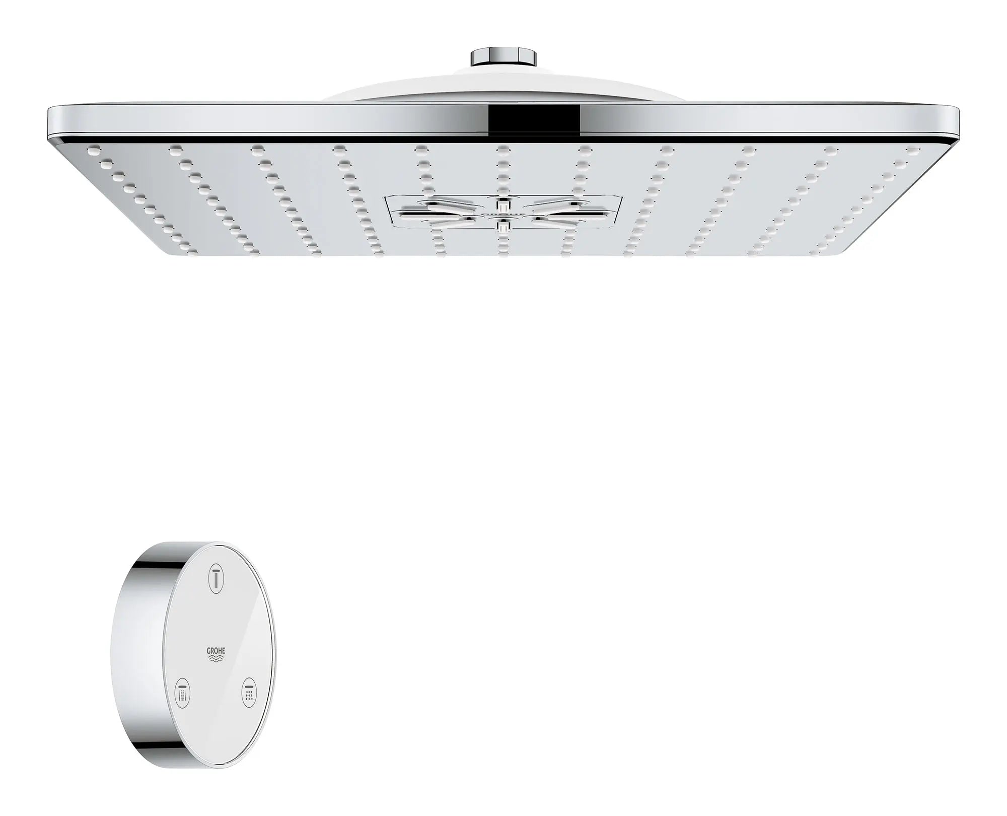 Shower Head with Remote, 12" - 2 Sprays, 1.75 GPM (6.6 L/min) // GROHE STARLIGHT CHROME // 50981_26645000_1_0_CDNwebp.webp