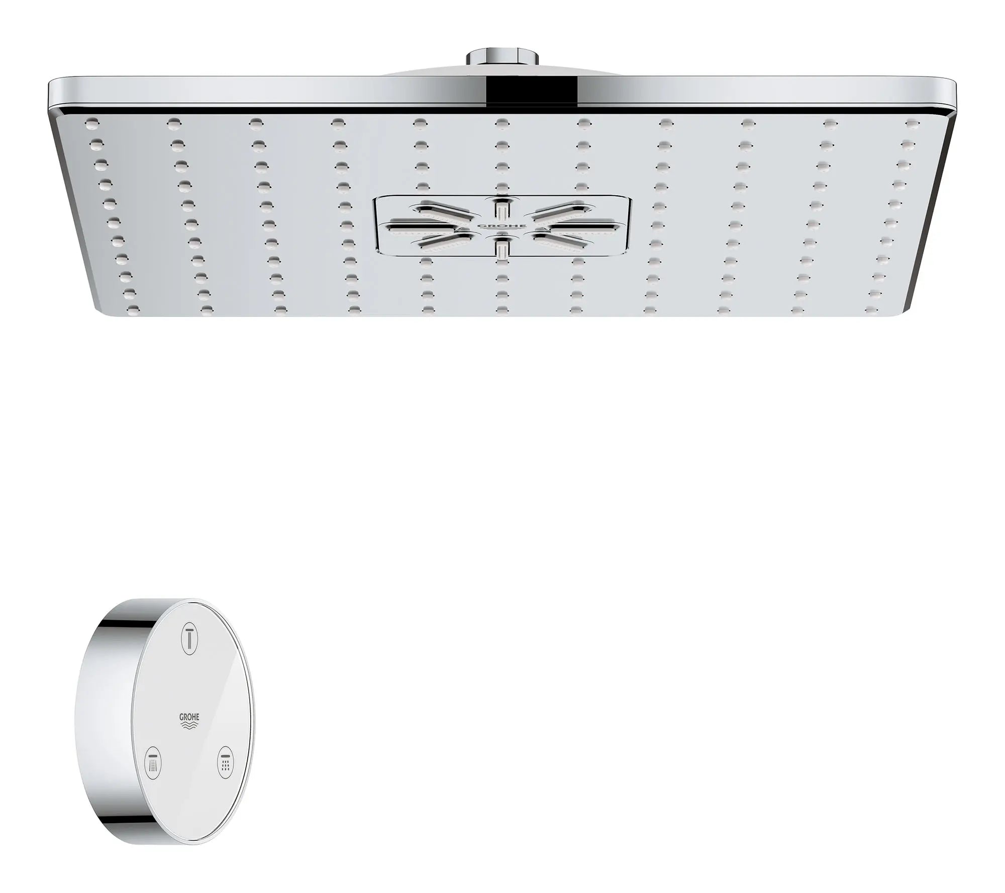 Shower Head with Remote, 12" - 2 Sprays, 1.75 GPM (6.6 L/min) // GROHE STARLIGHT CHROME // 50984_26645000_2_0_CDNwebp.webp