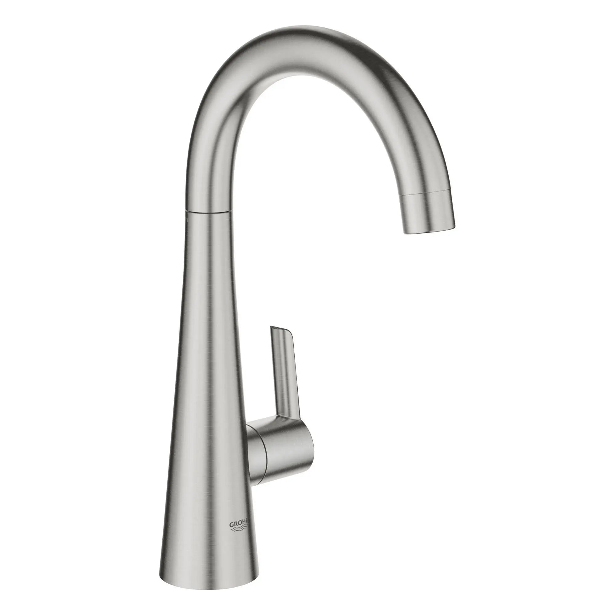 GROHE Zedra Single-Handle Beverage Faucet (Cold Water Only) with Filtration 1.75 GPM (6.6 L/min) // SUPERSTEEL INFINITYFINISH // 53005_30026DC2_1_CDNwebp.webp