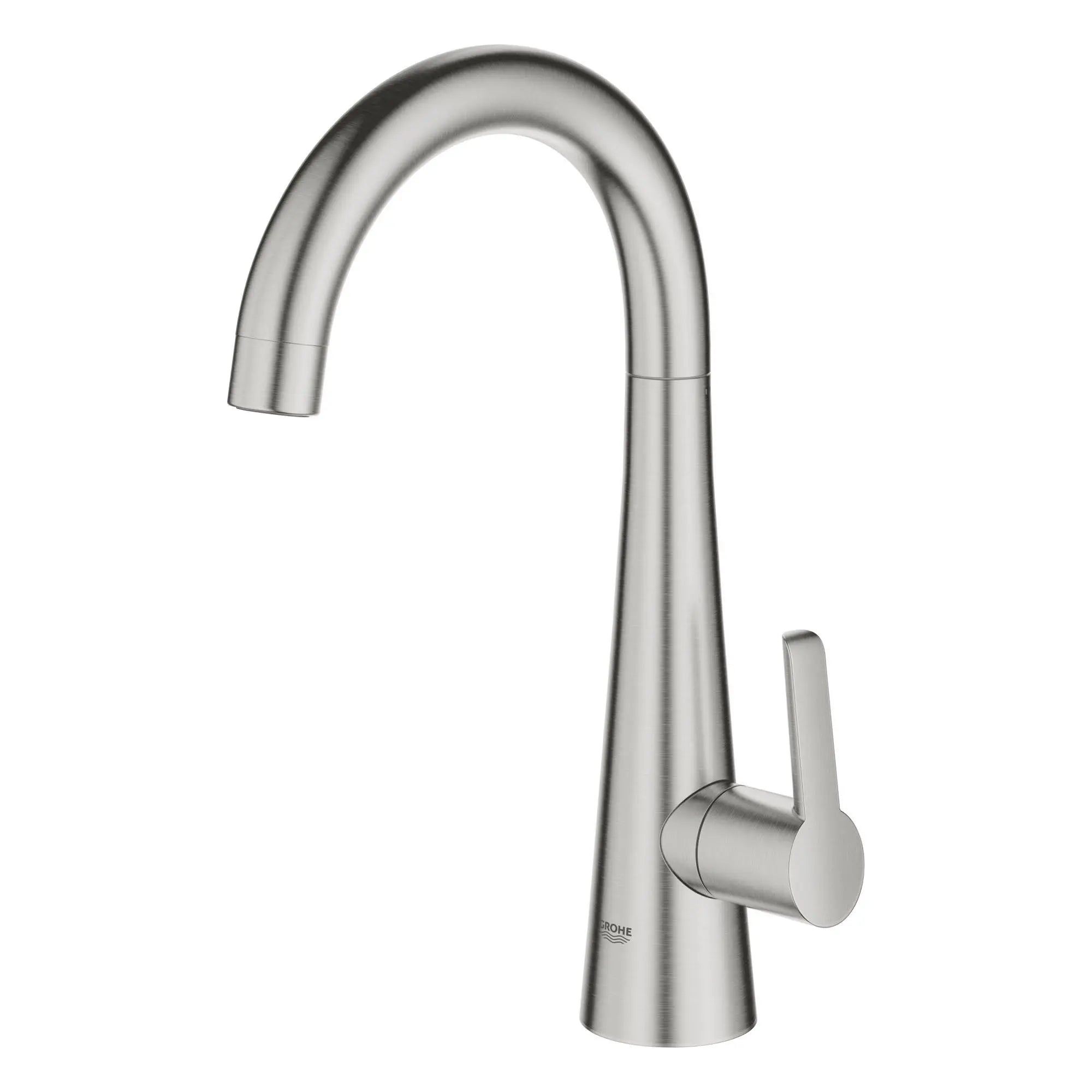 GROHE Zedra Single-Handle Beverage Faucet (Cold Water Only) with Filtration 1.75 GPM (6.6 L/min) // SUPERSTEEL INFINITYFINISH // 53006_30026DC2_1_1_CDNwebp.webp