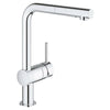 [30300000] Minta Single-Handle Pull-Out Kitchen Faucet Dual Spray 1.75 GPM (6.6 L/min) - GROHE StarLight Chrome