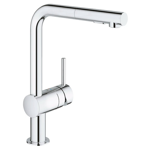 Single-Handle Pull-Out Kitchen Faucet Dual Spray 6.6 L/min (1.75 gpm) - GROHE StarLight Chrome