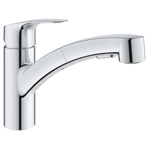 Eurosmart Single-Handle Dual Spray Pull-Out Kitchen Faucet 1.75 gpm (6.6 L/min) - GROHE StarLight Chrome