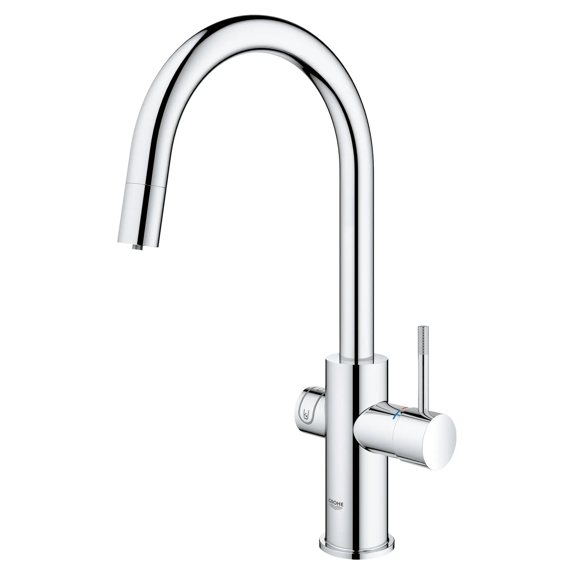 GROHE Blue Single-Handle Pull Down Kitchen Faucet Single Spray 1.75 GPM (6.6 L/min) with Chilled & Sparkling Water // GROHE STARLIGHT CHROME // 53527_31251002_1_0_CDNwebp.webp