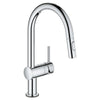 [31359002] Single-Handle Pull Down Kitchen Faucet Dual Spray 1.75 GPM (6.6 L/min) with Touch Technology - GROHE StarLight Chrome
