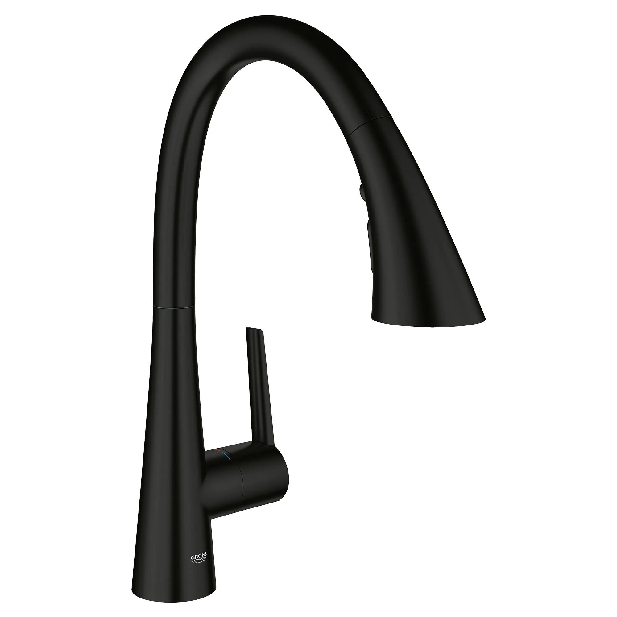 GROHE Zedra Single-Handle Pull Down Kitchen Faucet Triple Spray 1.75 GPM (6.6 L/min) // MATTE BLACK // 53830_322982433_0_CDNwebp.webp