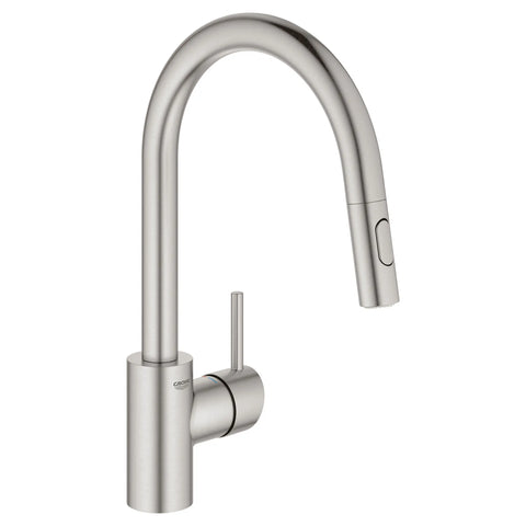 Concetto Single-Handle Pull-Down Kitchen Faucet Dual Spray 1.75 GPM (6.6 L/min) - SuperSteel InfinityFinish