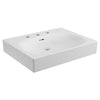 [39655000] Wall Mount 24" Bathroom Sink, 3-hole - Alpine White