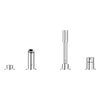 [19577001] 4-Hole Single-Handle Deck Mount Roman Tub Faucet with 1.75 GPM (6.6 L/min) Hand Shower - GROHE StarLight Chrome