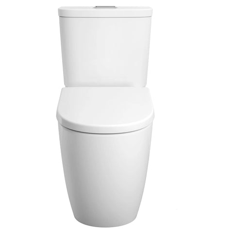 Two-piece Dual Flush Right Height Elongated Toilet with seat - Alpine White