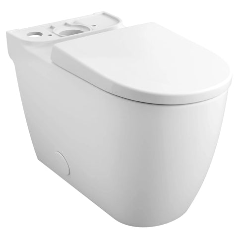 Essence Right Height Elongated Toilet Bowl with Seat Less Tank - Alpine White