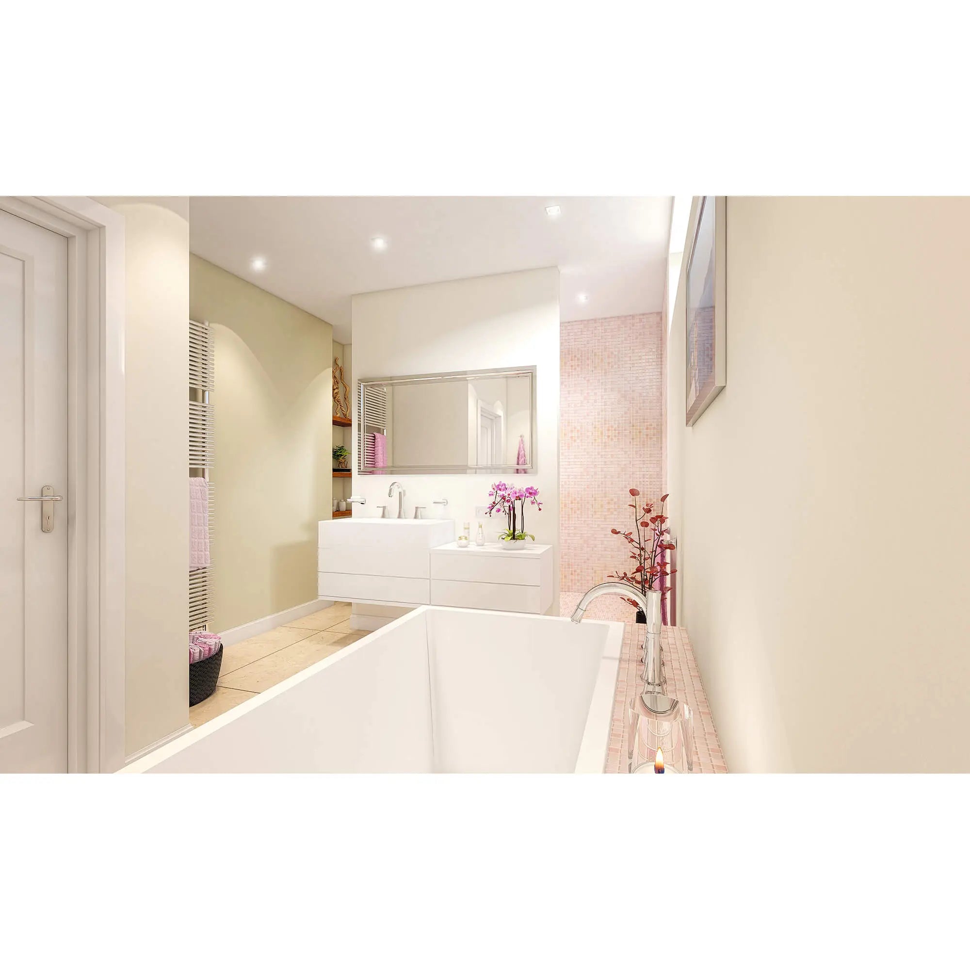 GrohFlex Roman Tub Filler With Personal Hand Shower // GROHE STARLIGHT CHROME // 560_19919000-five-hole-bathtub-faucet-with-handshower-enviro-2_0_CDNwebp.webp