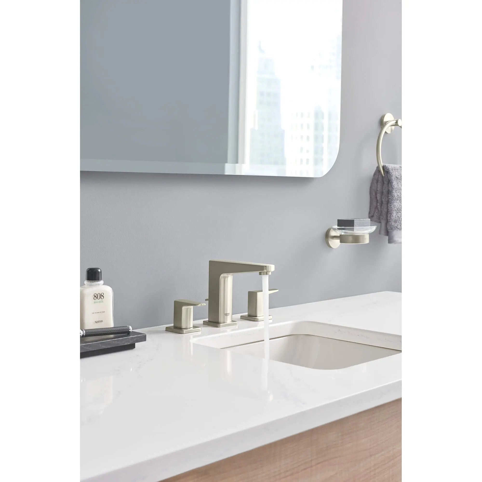 Tallinn 8" widespread two-handle bathroom faucet, 1.2 GPM (4.5 L/min) // BRUSHED NICKEL INFINITYFINISH // 605_20583en0-8-inch-widespread-two-handle-bathroom-faucet-enviro-2_0_CDNwebp.webp