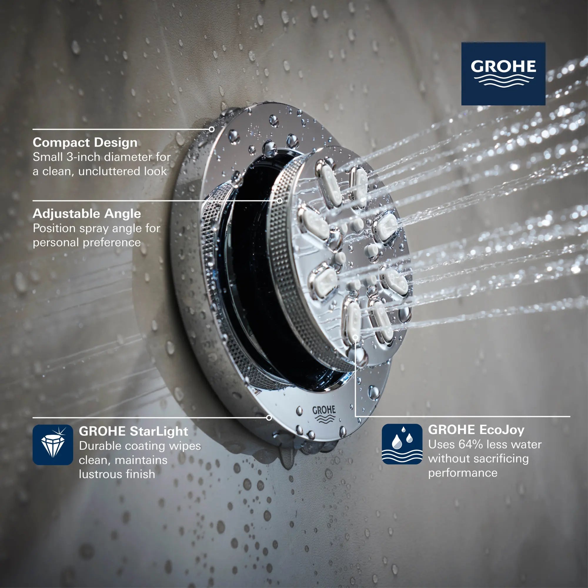 Body Spray - 2 Sprays, 0.9gpm // GROHE STARLIGHT CHROME // 68439_GROHE_Rainshower_Aqua_Body_Sprays_Round_26744_0_Infographics_1_0_CDNwebp.webp