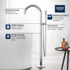 [32653003] Single-Handle Freestanding Tub Faucet with 1.75 GPM Hand Shower - GROHE StarLight Chrome