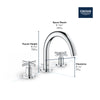 [20072003] 8-inch Widespread 2-Handle S-Size Bathroom Faucet 1.2 GPM - GROHE StarLight Chrome
