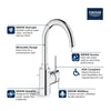 [32138002] Single Hole Single-Handle L-Size Bathroom Faucet, 1.2 GPM (4.5 L/min) - GROHE StarLight Chrome
