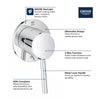 [29108001] 2-Way Diverter Trim - GROHE StarLight Chrome