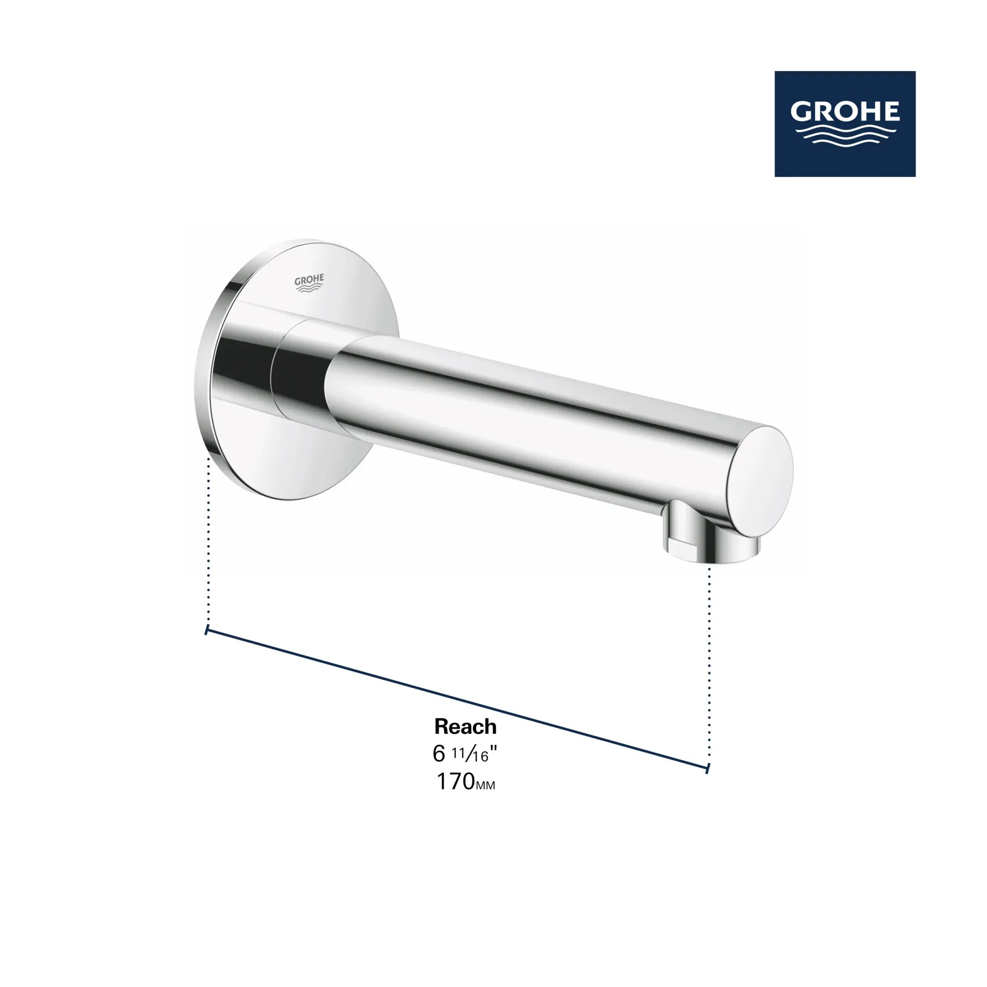 Tub Spout // GROHE STARLIGHT CHROME // 68572_GROHE_Concetto_Tub_Spout_Dimensional_13274_1_Infographics_1_0_CDNwebp.webp
