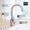 [31518000] Single-Handle Pull Down Dual Spray Bar Faucet 5.7 L/min (1.5 gpm) - GROHE StarLight Chrome