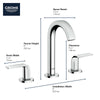 [20597000] 8-inch Widespread 2-Handle M-Size Bathroom Faucet, 1.2 GPM (4.5 L/min) - GROHE StarLight Chrome