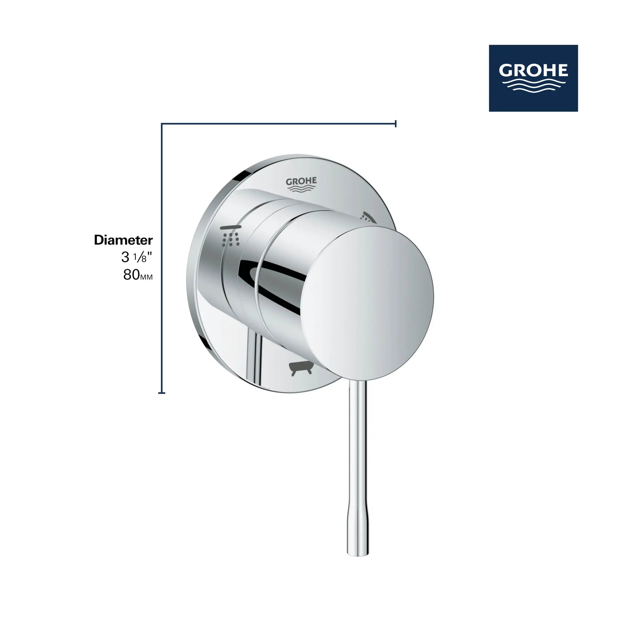 3-Way Diverter Trim // GROHE STARLIGHT CHROME // 68675_GROHE_Essence_Trim_29203_1_Infographics_2_0_CDNwebp.webp