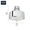 [26043EN1] Tempesta 100 Shower Head, 4" - 4 Sprays, 1.75 gpm (6.6 L/min) - Brushed Nickel InfinityFinish