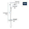 [26128002] 260 CoolTouch Thermostatic Shower System, 1.75 gpm (6.6 L/min) - GROHE StarLight Chrome