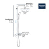 [26726000] 310 CoolTouch Thermostatic Shower System, 1.75 gpm (6.6 L/min) - GROHE StarLight Chrome