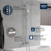 [26177002] 260 Thermostatic Tub/Shower System, 1.75 gpm (6.6 L/min) - GROHE StarLight Chrome