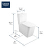 [39661000] Two-Piece Dual Flush Right Height Elongated Toilet With Seat - Alpine White